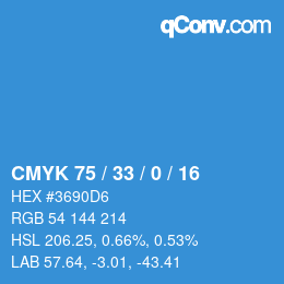 Color code: CMYK 75 / 33 / 0 / 16 | qconv.com
