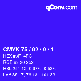 Color code: CMYK 75 / 92 / 0 / 1 | qconv.com