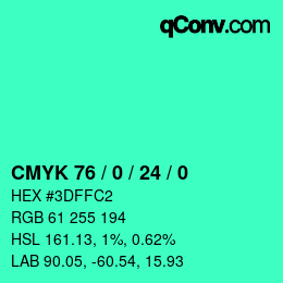 Color code: CMYK 76 / 0 / 24 / 0 | qconv.com
