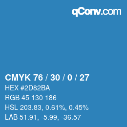 Color code: CMYK 76 / 30 / 0 / 27 | qconv.com