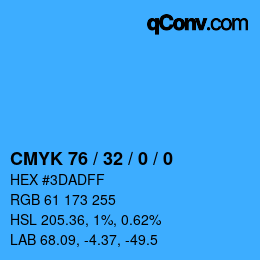 Color code: CMYK 76 / 32 / 0 / 0 | qconv.com