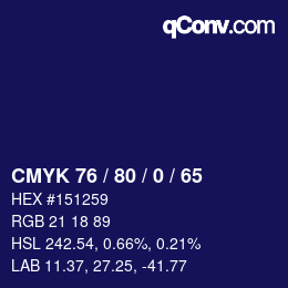 Color code: CMYK 76 / 80 / 0 / 65 | qconv.com