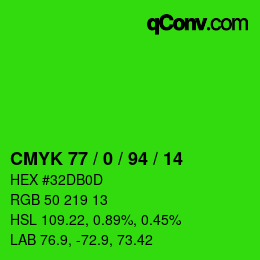 Color code: CMYK 77 / 0 / 94 / 14 | qconv.com