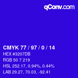 Color code: CMYK 77 / 97 / 0 / 14 | qconv.com