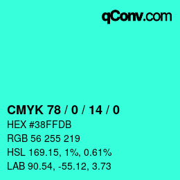 Color code: CMYK 78 / 0 / 14 / 0 | qconv.com
