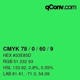 Color code: CMYK 78 / 0 / 60 / 9 | qconv.com