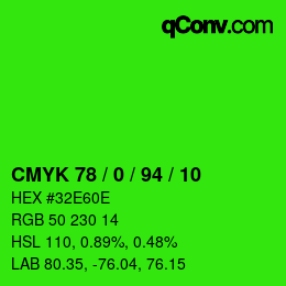Color code: CMYK 78 / 0 / 94 / 10 | qconv.com