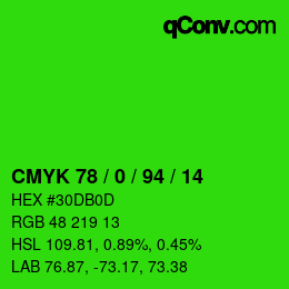 Color code: CMYK 78 / 0 / 94 / 14 | qconv.com