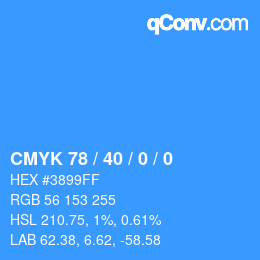 Código de color: CMYK 78 / 40 / 0 / 0 | qconv.com