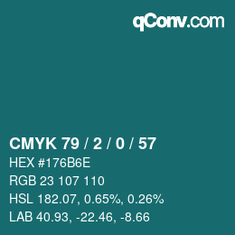 颜色代码: CMYK 79 / 2 / 0 / 57 | qconv.com