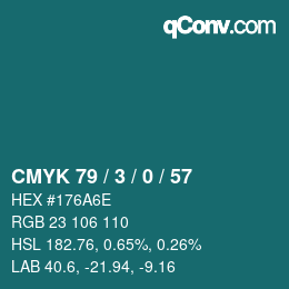 颜色代码: CMYK 79 / 3 / 0 / 57 | qconv.com