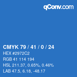 Color code: CMYK 79 / 41 / 0 / 24 | qconv.com
