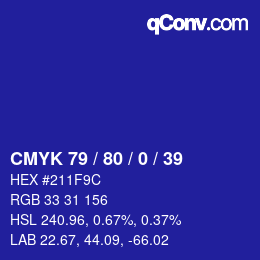Color code: CMYK 79 / 80 / 0 / 39 | qconv.com