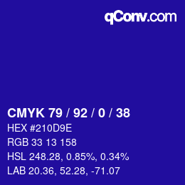 Color code: CMYK 79 / 92 / 0 / 38 | qconv.com