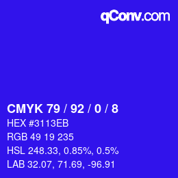 Color code: CMYK 79 / 92 / 0 / 8 | qconv.com