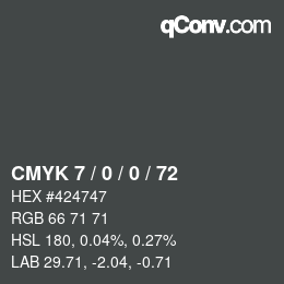 Color code: CMYK 7 / 0 / 0 / 72 | qconv.com