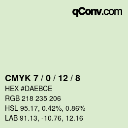 Color code: CMYK 7 / 0 / 12 / 8 | qconv.com