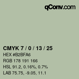 Color code: CMYK 7 / 0 / 13 / 25 | qconv.com