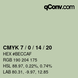 Color code: CMYK 7 / 0 / 14 / 20 | qconv.com