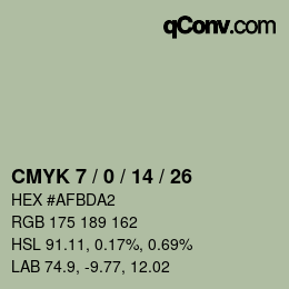 カラーコード: CMYK 7 / 0 / 14 / 26 | qconv.com