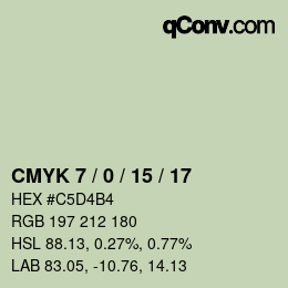 Color code: CMYK 7 / 0 / 15 / 17 | qconv.com