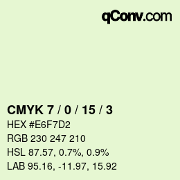 Color code: CMYK 7 / 0 / 15 / 3 | qconv.com