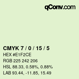 Color code: CMYK 7 / 0 / 15 / 5 | qconv.com