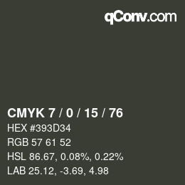 Color code: CMYK 7 / 0 / 15 / 76 | qconv.com