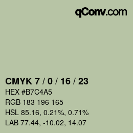 Color code: CMYK 7 / 0 / 16 / 23 | qconv.com