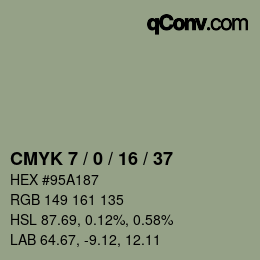 カラーコード: CMYK 7 / 0 / 16 / 37 | qconv.com