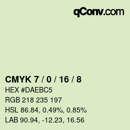 Color code: CMYK 7 / 0 / 16 / 8 | qconv.com