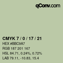 Color code: CMYK 7 / 0 / 17 / 21 | qconv.com