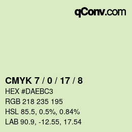 Color code: CMYK 7 / 0 / 17 / 8 | qconv.com