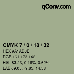 Color code: CMYK 7 / 0 / 18 / 32 | qconv.com