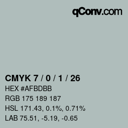 Color code: CMYK 7 / 0 / 1 / 26 | qconv.com