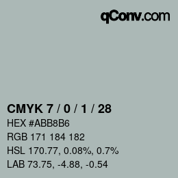 颜色代码: CMYK 7 / 0 / 1 / 28 | qconv.com