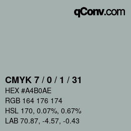 Color code: CMYK 7 / 0 / 1 / 31 | qconv.com