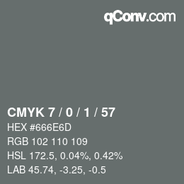 颜色代码: CMYK 7 / 0 / 1 / 57 | qconv.com