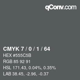 Color code: CMYK 7 / 0 / 1 / 64 | qconv.com