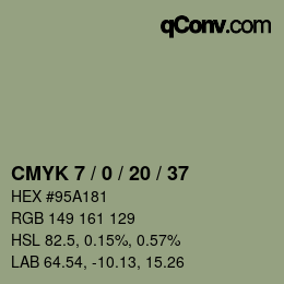 颜色代码: CMYK 7 / 0 / 20 / 37 | qconv.com