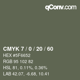 Color code: CMYK 7 / 0 / 20 / 60 | qconv.com
