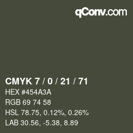 Color code: CMYK 7 / 0 / 21 / 71 | qconv.com