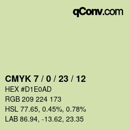 カラーコード: CMYK 7 / 0 / 23 / 12 | qconv.com