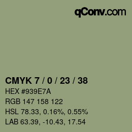 Código de color: CMYK 7 / 0 / 23 / 38 | qconv.com