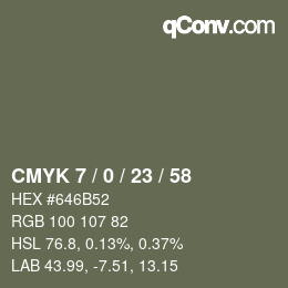 カラーコード: CMYK 7 / 0 / 23 / 58 | qconv.com