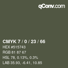 カラーコード: CMYK 7 / 0 / 23 / 66 | qconv.com