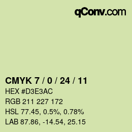 カラーコード: CMYK 7 / 0 / 24 / 11 | qconv.com