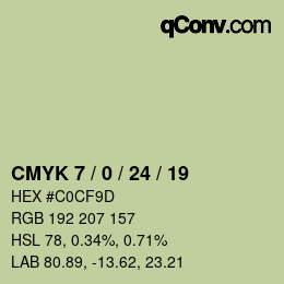 Color code: CMYK 7 / 0 / 24 / 19 | qconv.com