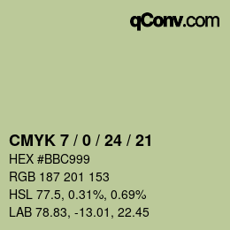 カラーコード: CMYK 7 / 0 / 24 / 21 | qconv.com