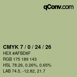カラーコード: CMYK 7 / 0 / 24 / 26 | qconv.com